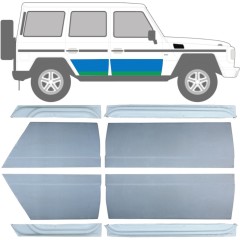Priekinių ir galinių durų vidinė + išorinė dalis už Mercedes G-Class W460 W461 W463 1979-2017 / Kairė + Dešinė / Rinkinys 9471