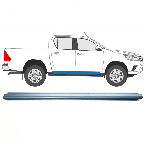 Slenkstis, apatinė už Toyota Hilux 2015- / Kairė = Dešinė (simetriška) 10139