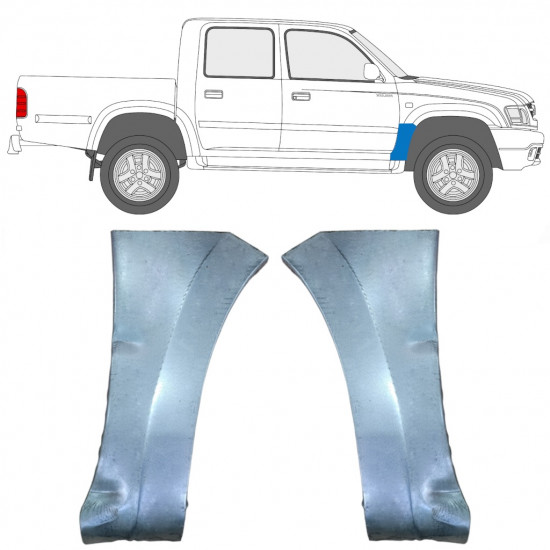 Sparno apatinė dalis už Toyota Hilux 2001-2005 / Kairė + Dešinė / Rinkinys 10068