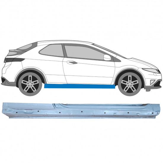 Slenkstis, apatinė už Honda Civic 2005-2011 / Dešinė 7194
