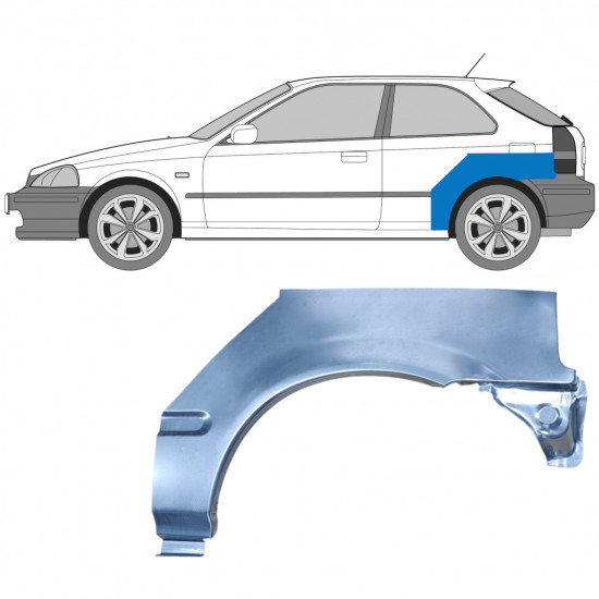 Galinė arka už Honda Civic 1995-2000 / Kairė 5126