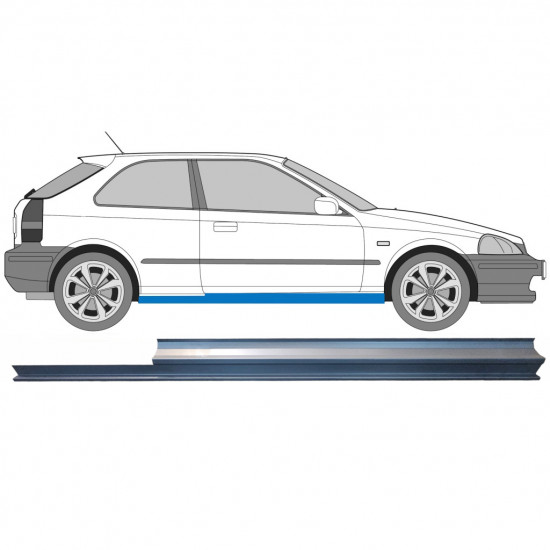 Slenkstis, apatinė už Honda Civic 1995-2001 / Dešinė 6632