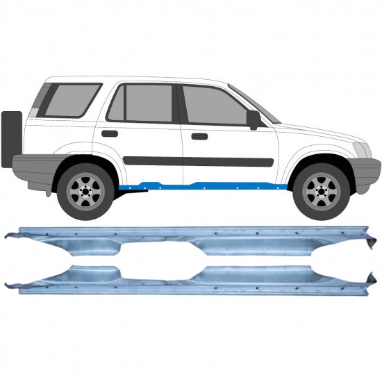Visas slenkstis už Honda CRV 1995-2001 / Kairė + Dešinė / Rinkinys 10257