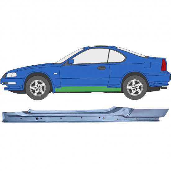 Visas slenkstis už Honda Prelude 1992-1996 / Kairė 6157