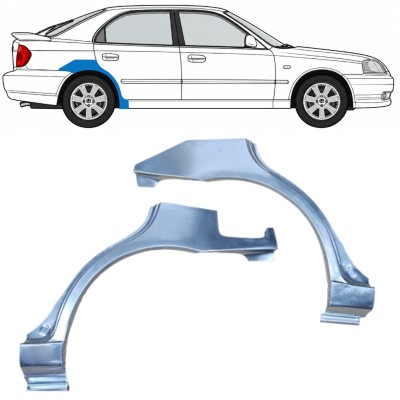 Galinė arka už Hyundai Accent 2000-2006 / Kairė + Dešinė / Rinkinys 9881