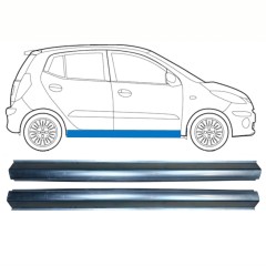 Slenkstis, apatinė už Hyundai i10 2008-2013 / Kairė = Dešinė (simetriška) / Rinkinys 10237