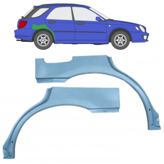 Galinė arka už Subaru Impreza Gg 2000-2007 / Kairė + Dešinė / Rinkinys 10463