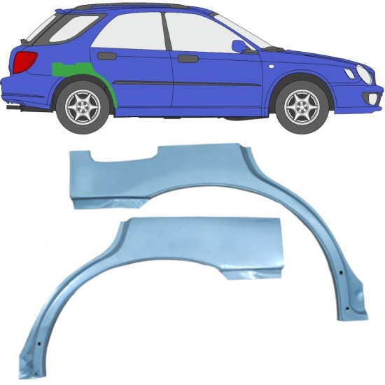 Galinė arka už Subaru Impreza GD GG 2000-2007 / Kairė + Dešinė / Rinkinys 10463