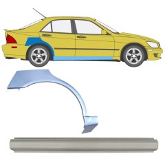 Slenkstis apatinė + sparnas galinis už Lexus IS 1998-2005 / Dešinė / Rinkinys 10315
