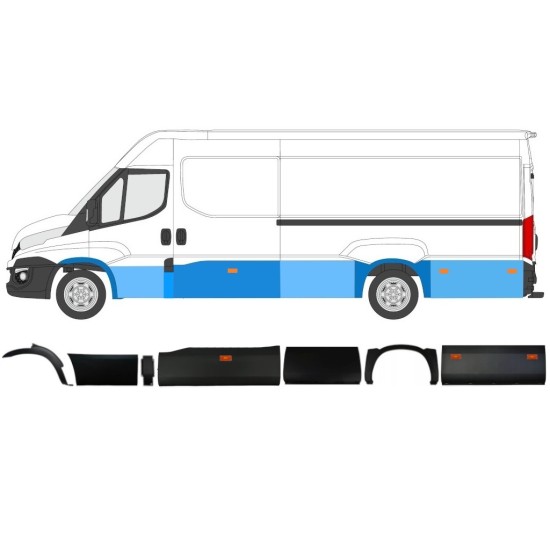 Juostelių rinkinys su lempa už Iveco Daily 2014-2019 / Kairė / 11984