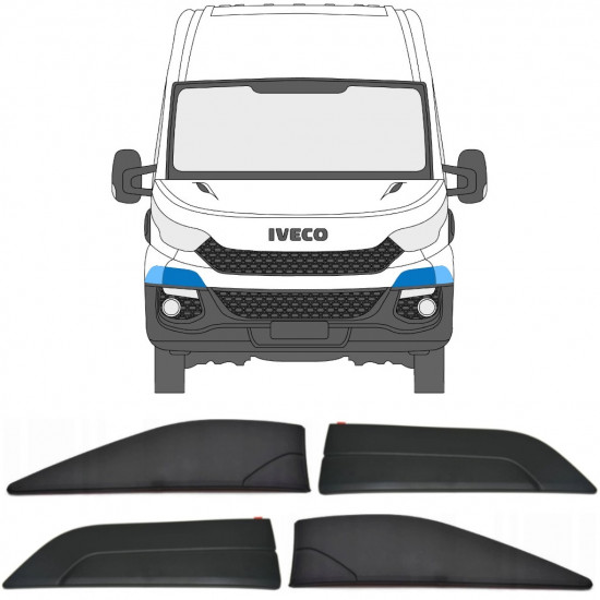 Bamperio Sparno juosta + priekinio sparno juostelė už Iveco Daily 2014-2019 / Rinkinys 11846