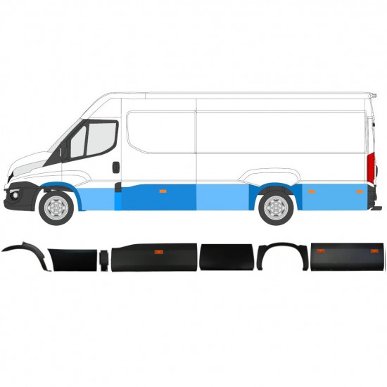 Sparno juosta su lempa už Iveco Daily 2014-2019  / LWB / Kairė / Rinkinys 11984