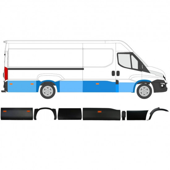 Sparno juosta su lempa už Iveco Daily 2014-2019  / LWB / Dešinė / Rinkinys 11983