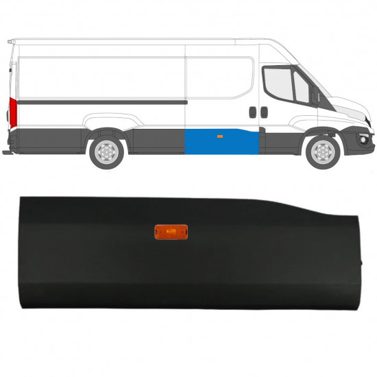 Stumdomų durų Sparno juosta su lempa už Iveco Daily 2014-2019  / LWB / Dešinė 11973