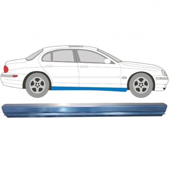 Slenkstis, apatinė už Jaguar S-Type 1999-2007 / Kairė = Dešinė (simetriška) 5777