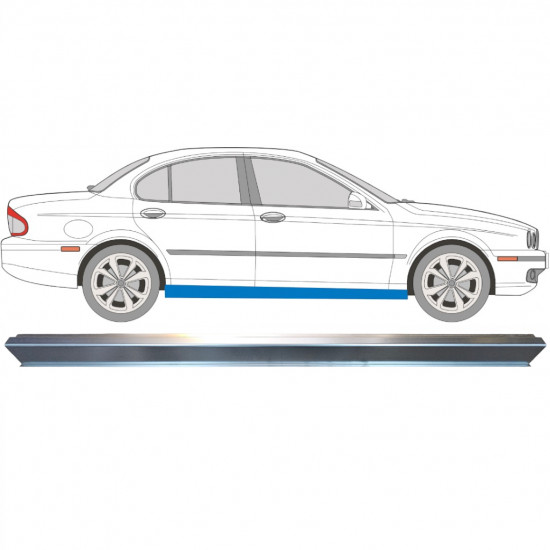 Slenkstis, apatinė už Jaguar X-Type 2001-2009 / Kairė = Dešinė (simetriška) 5776