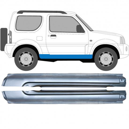 Visas slenkstis už Suzuki Jimny 1998-2018 / Kairė + Dešinė / Rinkinys 10411