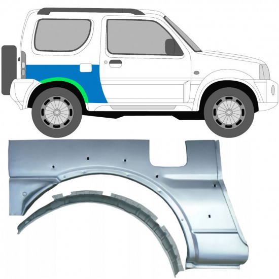 Galinė arka už Suzuki Jimny 1998-2018 / Dešinė / Rinkinys 10233