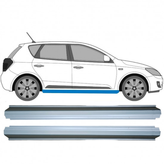 Slenkstis, apatinė už Kia Ceed 2006-2012 / Kairė + Dešinė / Rinkinys 9400