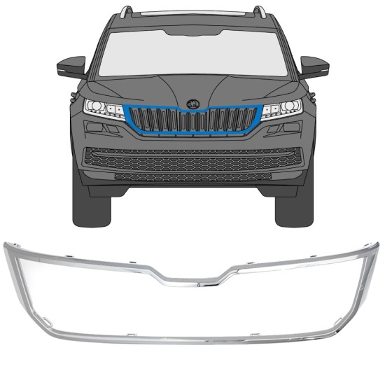 Radiatoriaus grotelių rėmas už Skoda Kodiaq 2016-2021 16203