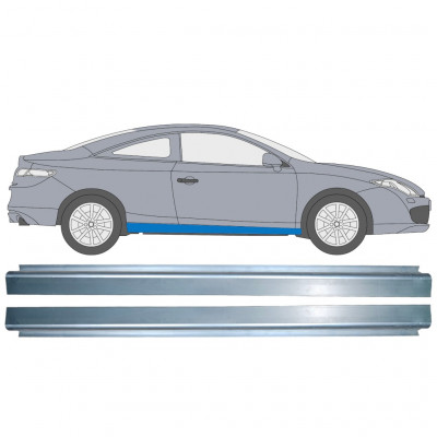 Slenkstis, apatinė už Renault Laguna III 2008-2015 / Kairė = Dešinė (simetriška) / COUPE / Rinkinys 10001