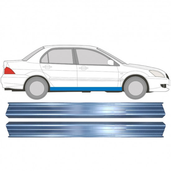 Slenkstis, apatinė už Mitsubishi Lancer 2003-2008 / Rinkinys 11359