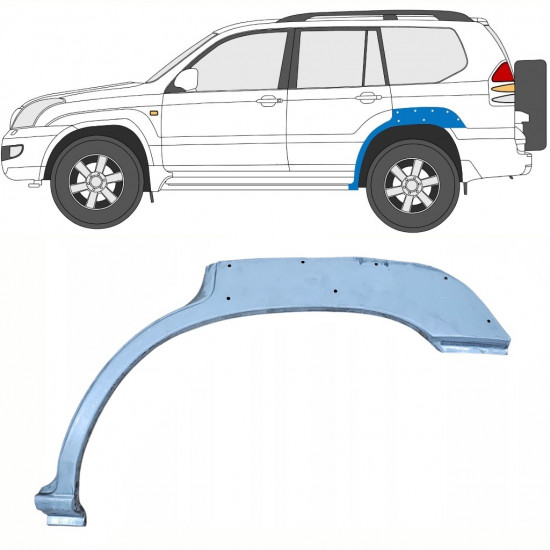 Galinė arka su skylėmis už Toyota Land Cruiser 2003-2010 / Kairė 10213