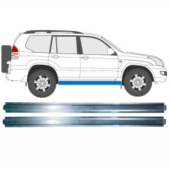 Slenkstis vidinė dalis už Toyota Land Cruiser J120 2003-2010 / Kairė = Dešinė (simetriška) / Rinkinys 10082