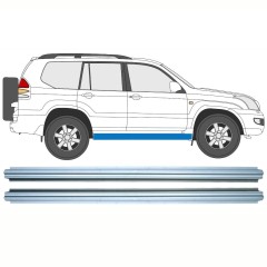 Slenkstis, apatinė už Toyota Land Cruiser J120 2003-2010 / Kairė = Dešinė (simetriška) / Rinkinys 10578