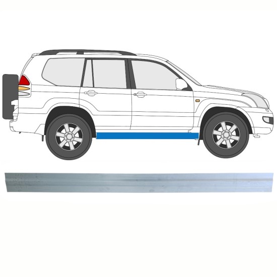 Slenkstis vidinė dalis už Toyota Land Cruiser J120 2003-2010 / Kairė = Dešinė (simetriška) 16130