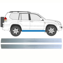 Slenkstis vidinė dalis už Toyota Land Cruiser J120 2003-2010 / Kairė + Dešinė / Rinkinys 16131