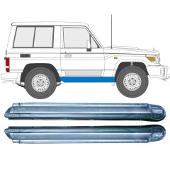 Visas slenkstis už Toyota Land Cruiser J70 1984- / Kairė + Dešinė / Rinkinys 9479