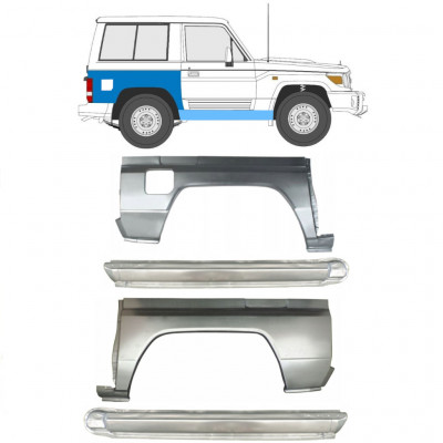 Slenkstis apatinė + sparnas galinis už Toyota Land Cruiser 1984-1993 / Rinkinys 11480