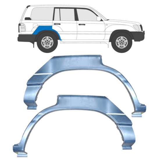 Galinė arka už Toyota Land Cruiser 1998-2007 / Kairė + Dešinė / Rinkinys 9596