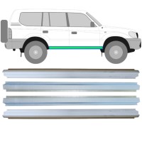 Slenkstis vidinė + išorinė dalis už Toyota Land Cruiser J90 1996-2002 / Kairė + Dešinė / Rinkinys 14854 Slenkstis vidinė + išorinė dalis už Toyota Land Cruiser J90 1996-2002 / Kairė + Dešinė / Rinkinys 14854