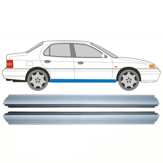 Slenkstis, apatinė už Hyundai Lantra 1990-1995 / Kairė = Dešinė (simetriška) / Rinkinys 10322