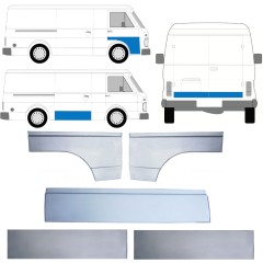 Priekinių durų už Volkswagen LT 1975-1996 / Kairė + Dešinė / Rinkinys 12631