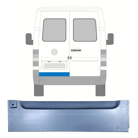 Galinių durų dalis už Volkswagen LT 1996-2005 / Kairė 16592