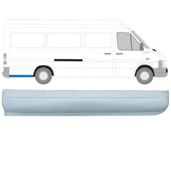 Galinės arkos apatinė dalis už Volkswagen LT 1996-2005 / Dešinė 13832