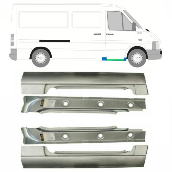 Slenkstis priekinis vidinė + išorinė dalis už Volkswagen LT 1996-2005 / Kairė + Dešinė 16584