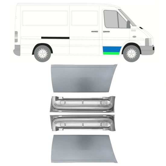 Priekinių durų vidinė + išorinė dalis už Volkswagen LT 1996-2005 / Kairė + Dešinė 16568