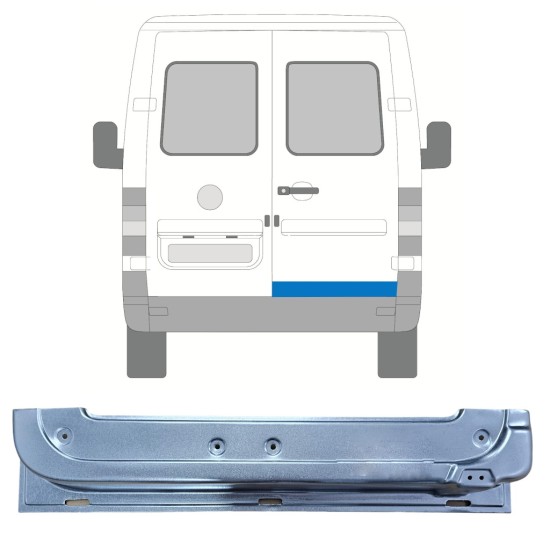 Galinių durų dalis už Volkswagen LT 1996-2005 / Dešinė 16591