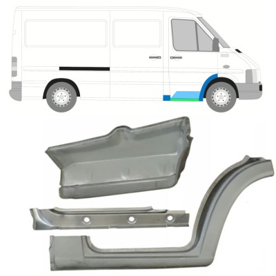 Slenkstis vidinė dalis + sparnas + priekinio laiptelio dalis už Volkswagen LT 1996-2005 / Dešinė 16573