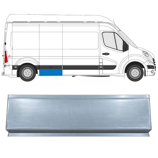 Galinės arkos priekinė dalis už Renault Master 2010-2024 / Kairė = Dešinė (simetriška) 17293