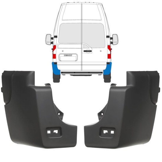 Galinio bamperio kampas už Renault Master 2010-2024 / Kairė + Dešinė / Rinkinys 17238