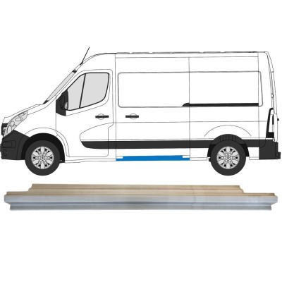 Slenkstis apatinė durų slankiojančių už Renault Master 2010- / Kairė 14915