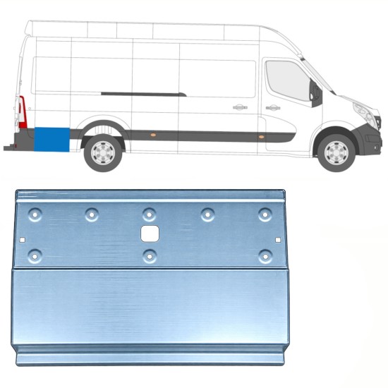 Galinės arkos galinė dalis už Nissan NV400 2010- / Kairė = Dešinė (simetriška) 17301