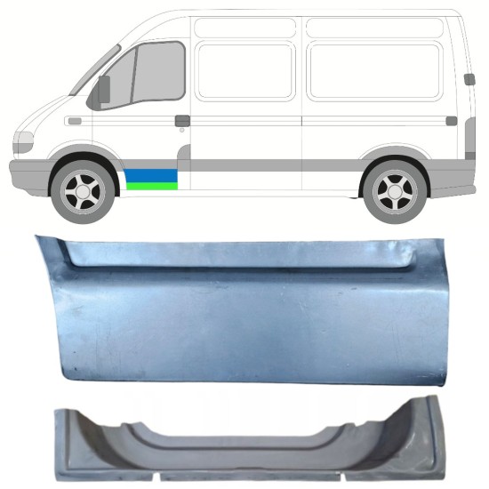 Priekinių durų vidinė + išorinė dalis už Nissan Interstar 2002-2010 / Kairė 16881