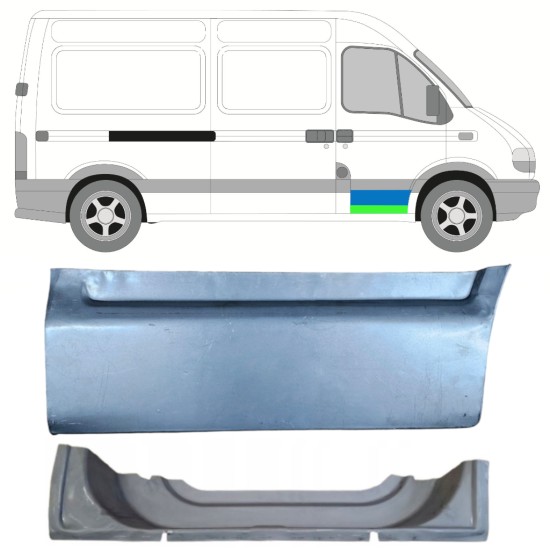Priekinių durų vidinė + išorinė dalis už Nissan Interstar 2002-2010 / Dešinė 16879