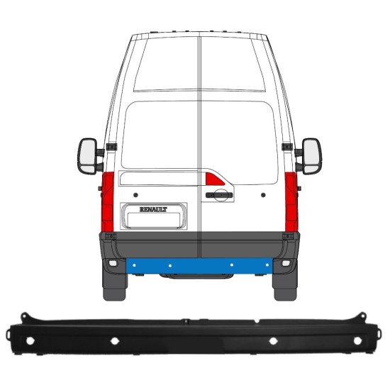 Galinis bamperis su PDC už Nissan NV400 2010- 16389
